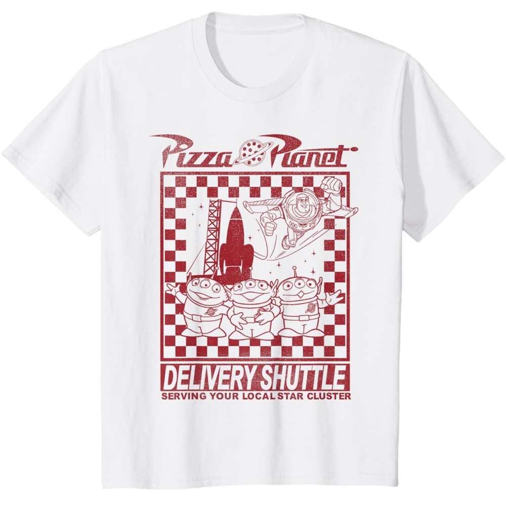 Pizza Planet tee and hat